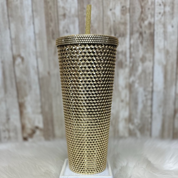 Starbucks Holiday 2022 Gold Studded 24 oz. Venti Tumbler NWT [1940] - Picture 6 of 8